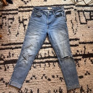 We The Free Jeans distressed jeans. 
10” rise
30” inseam